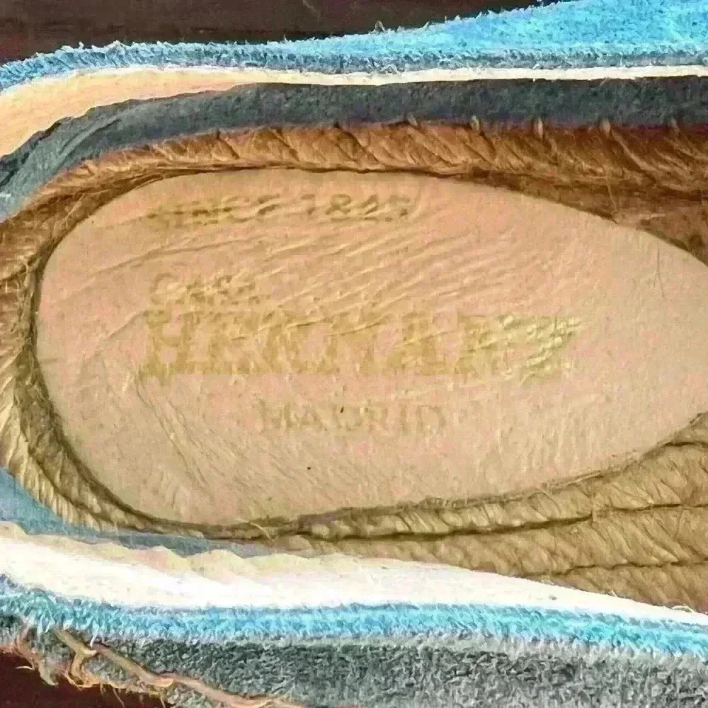 Blue suede women’s lace up espadrilles from Spain EUR size 41, US size 9.5